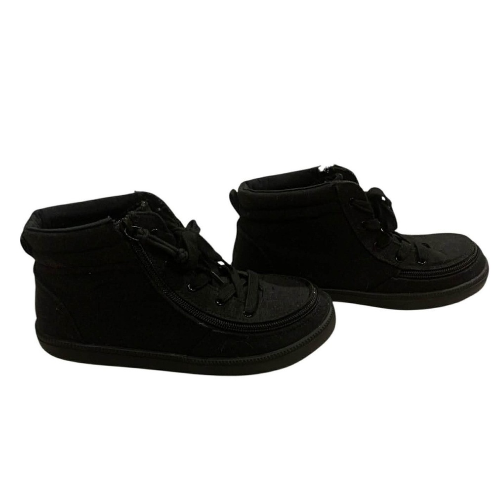 Billy Footwear‎ High Top Shoes Black Adaptive AFO Zipper Canvas Kids 5 Womens 7